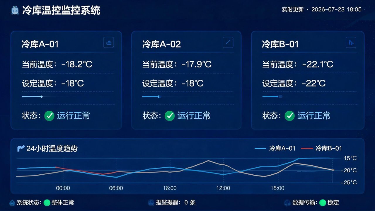 冷库温控监控系统界面