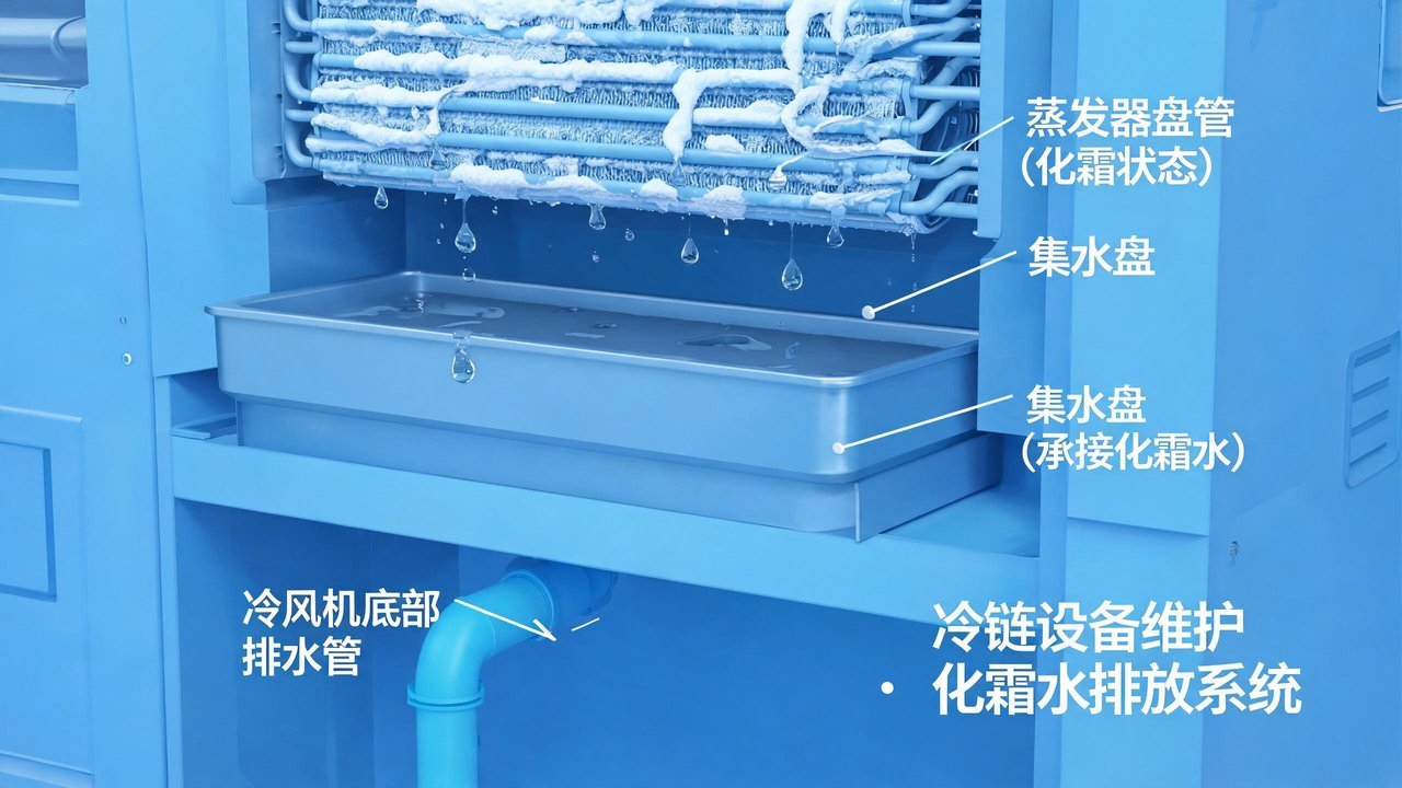 蒸发器化霜水排放示意