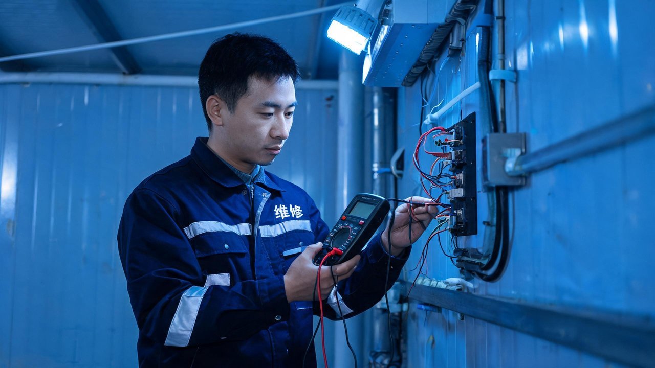 维修工程师检测电气线路