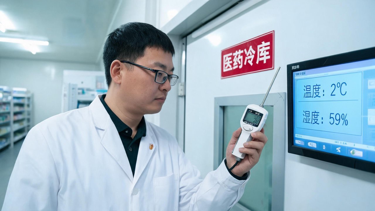 维护人员核对温度记录