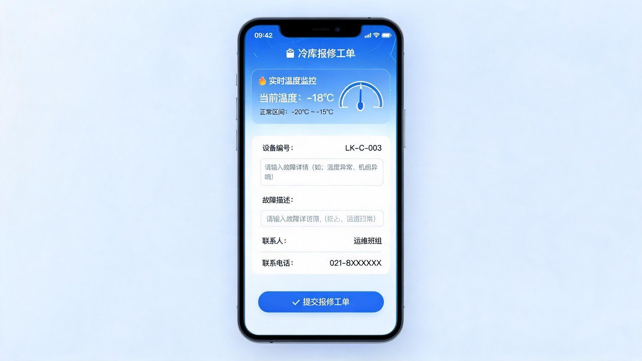 手机报修工单界面