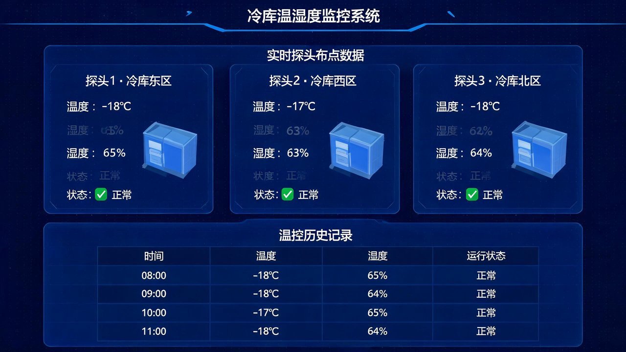 冷库温度探头布点与记录