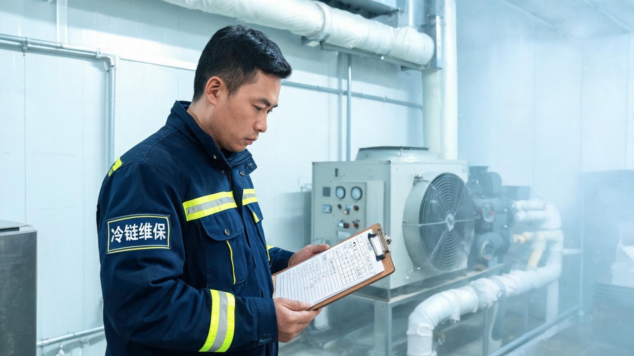 中国维修工程师核对冷链设备台账