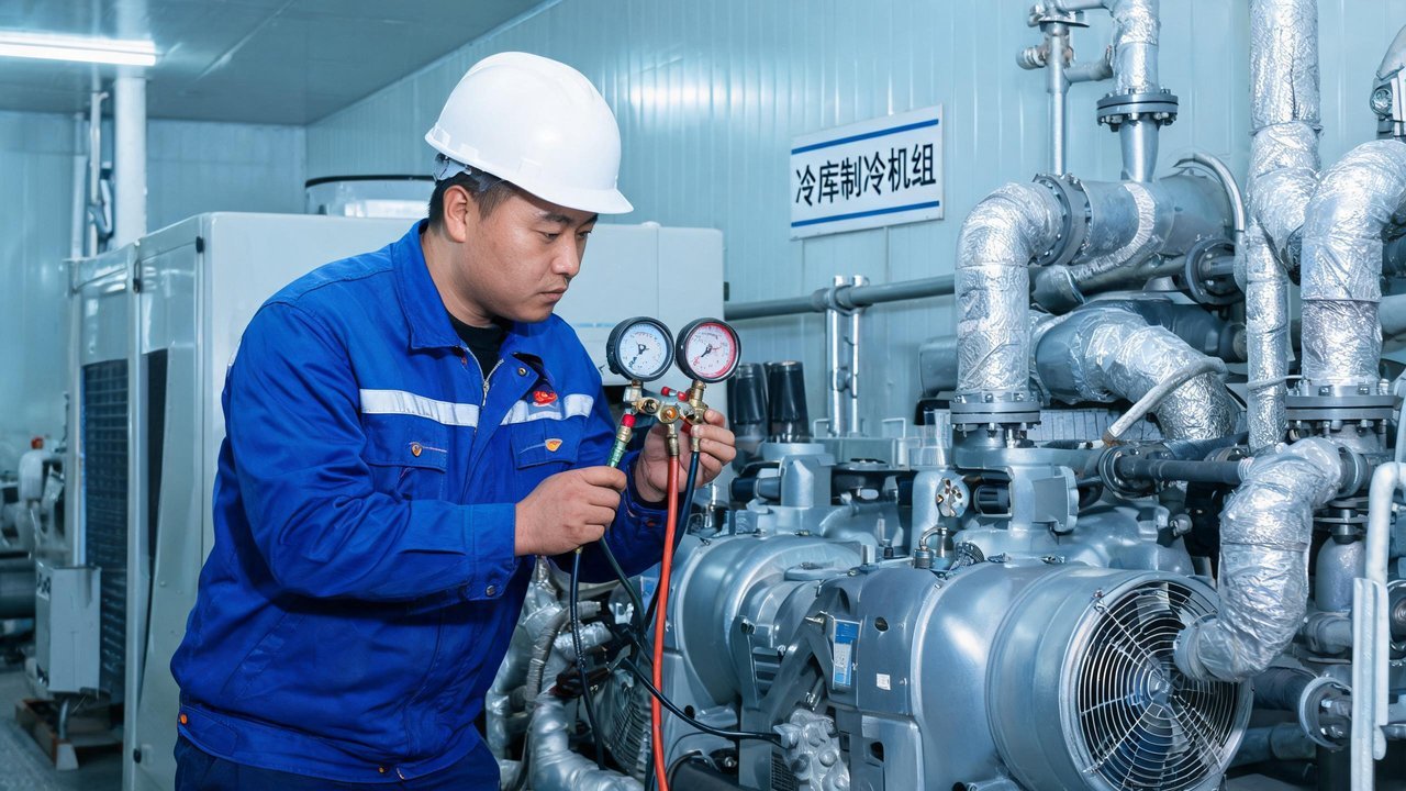 维修工程师检查设备