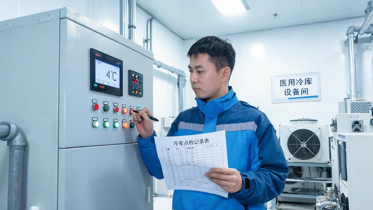 每日点检冷库温度与机组运行参数
