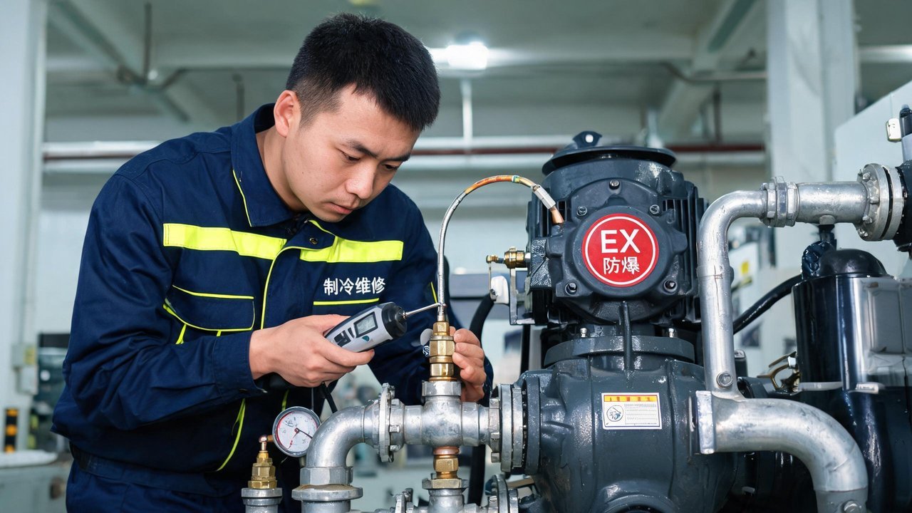 大冷总管制冷技师检修设备