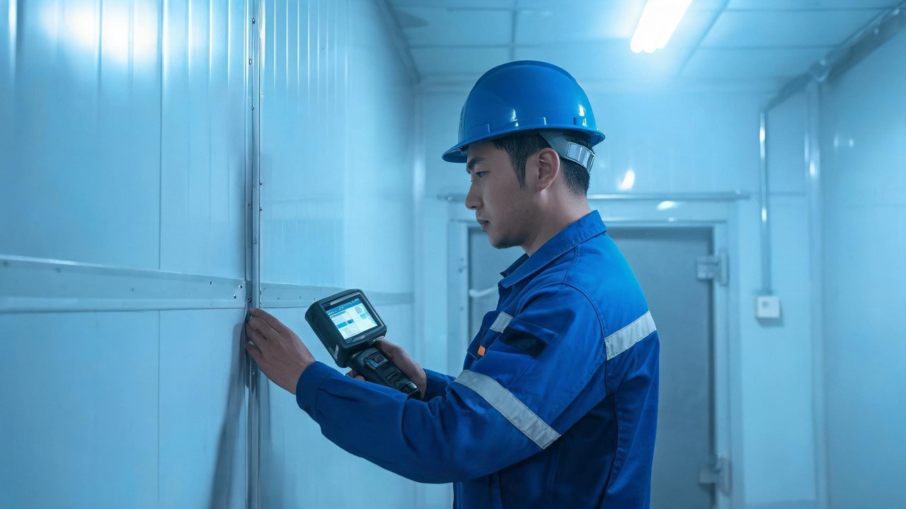 维修工程师检查库板