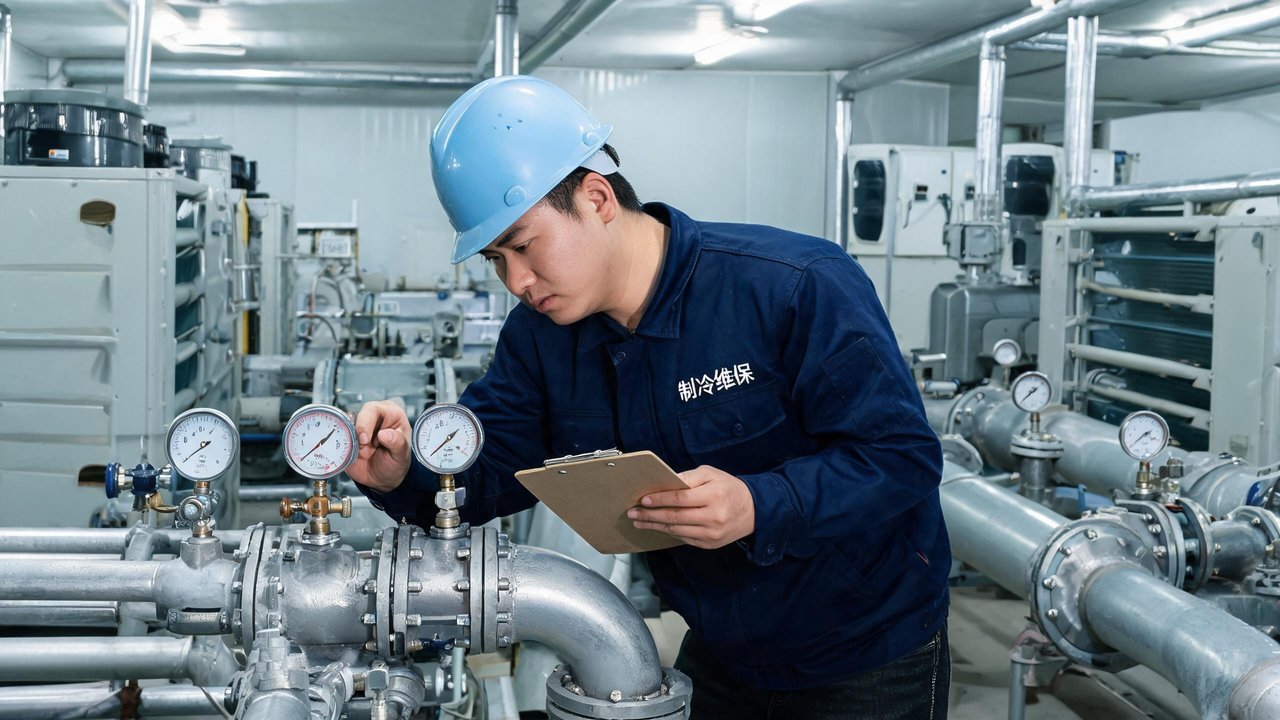 制冷工程师巡检冷库机组