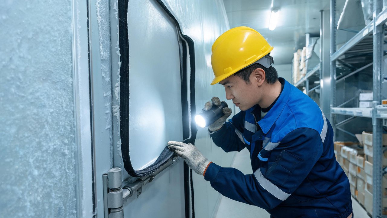 维修工程师检查门封