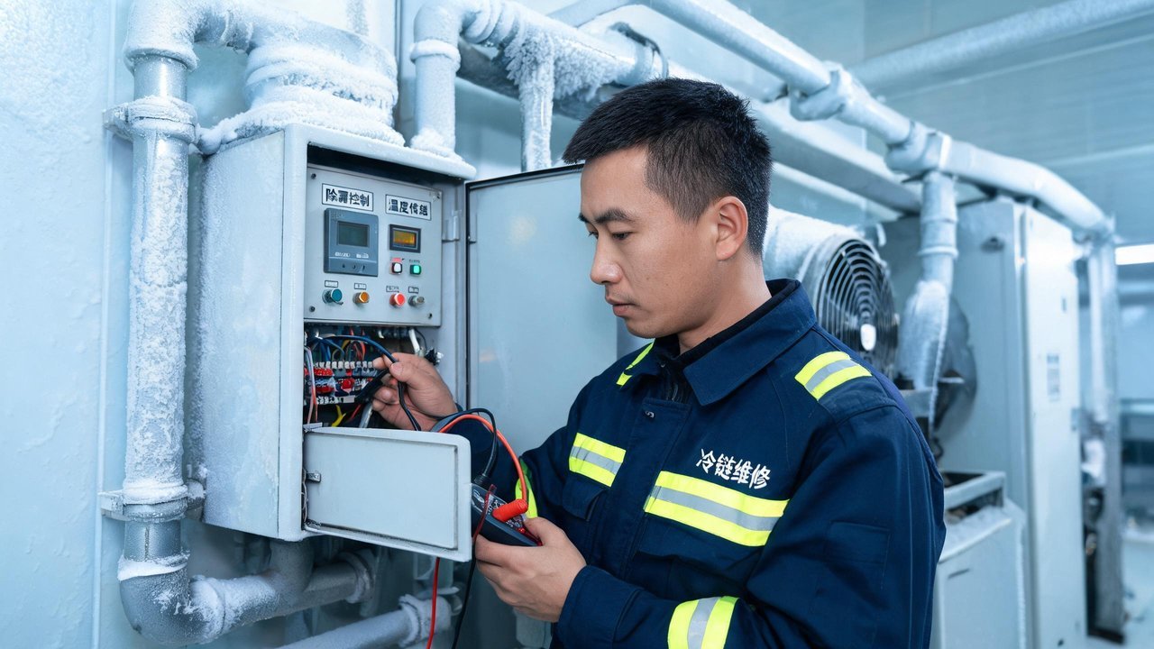 维修工程师检查除霜系统