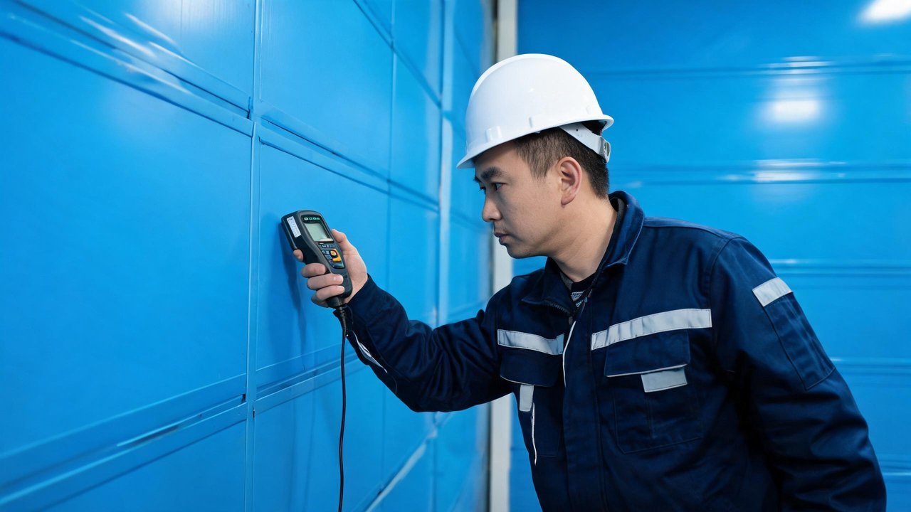 维修工程师检查库板