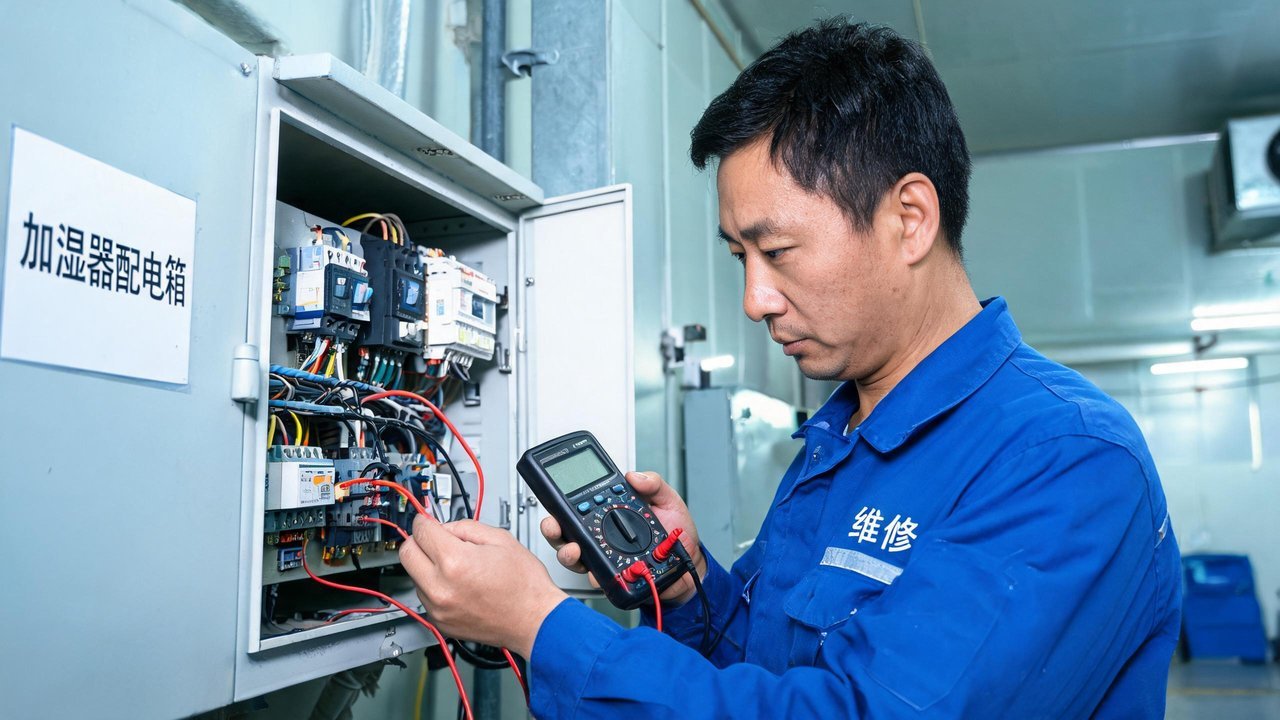 维修师傅检修加湿器供电回路