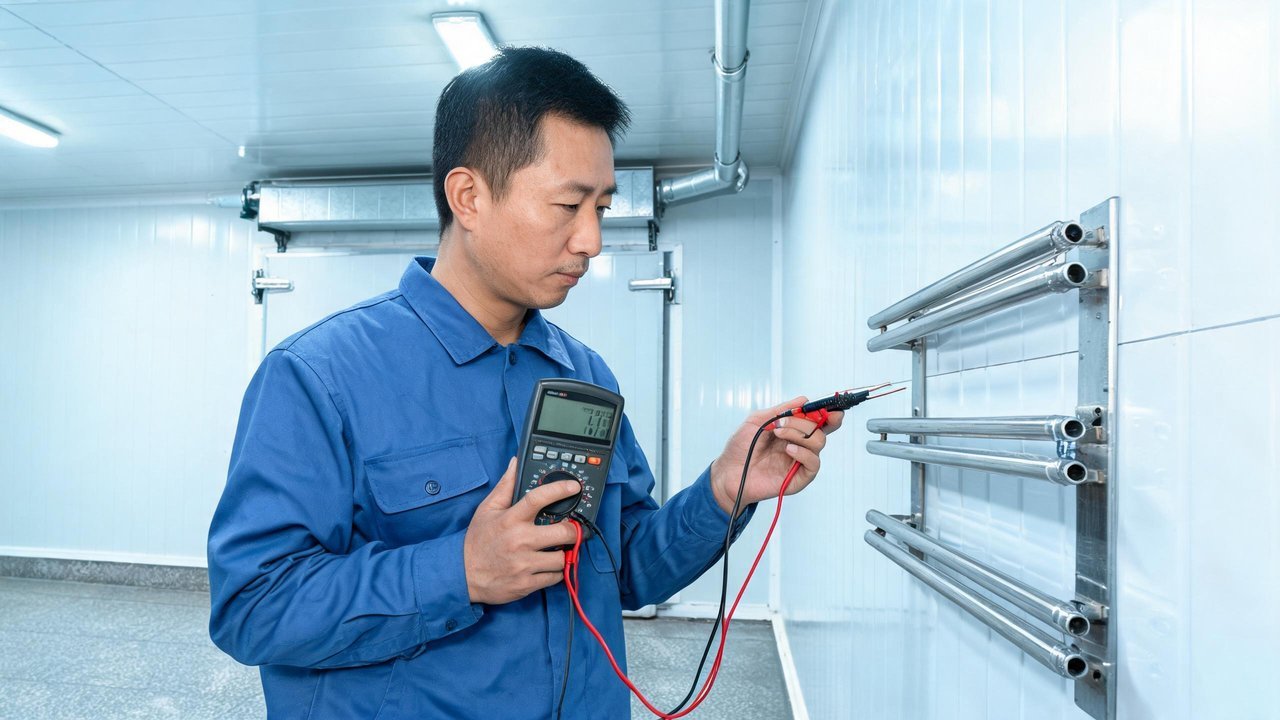 维修工程师检查电热管
