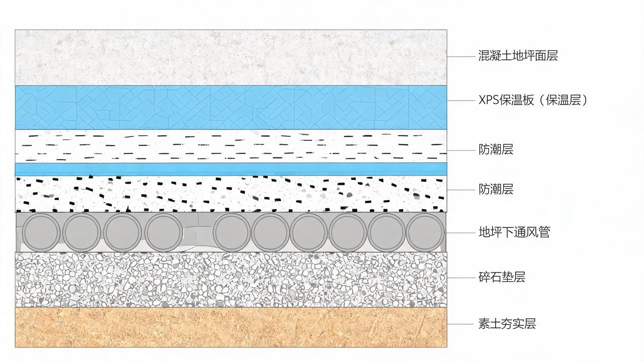 冷库地坪剖面结构