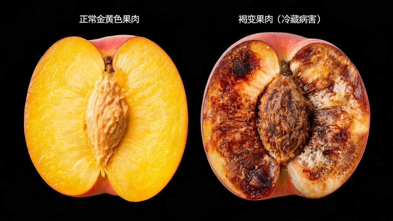 果肉冷害褐变对比