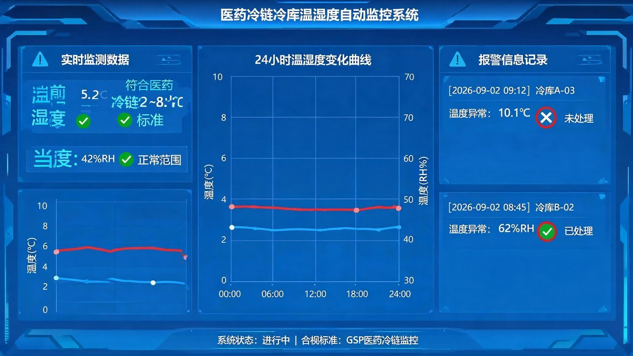 冷库温湿度自动监控系统
