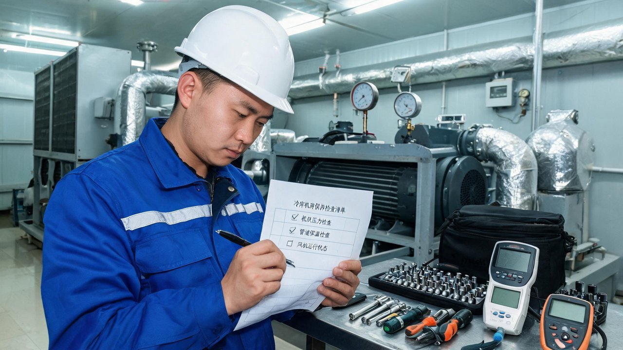 冷库维保记录清单与检修工具台