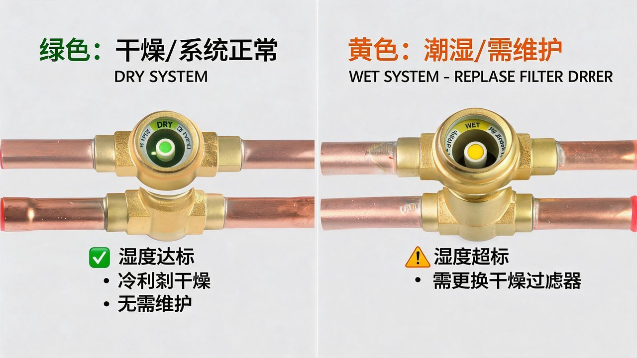 视液镜湿度指示器绿黄对比