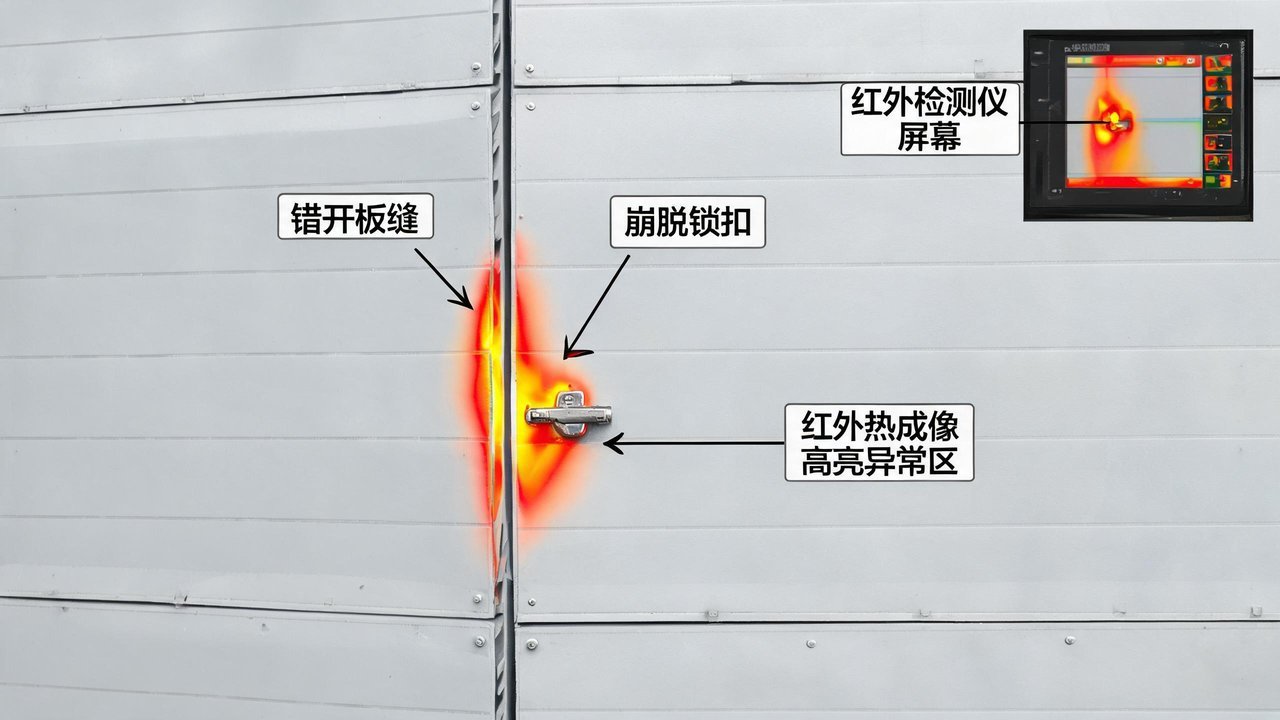 板缝错开与红外检测