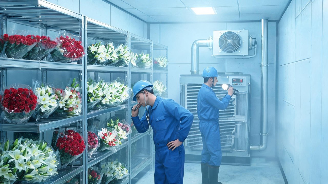 花卉冷库异响排查场景