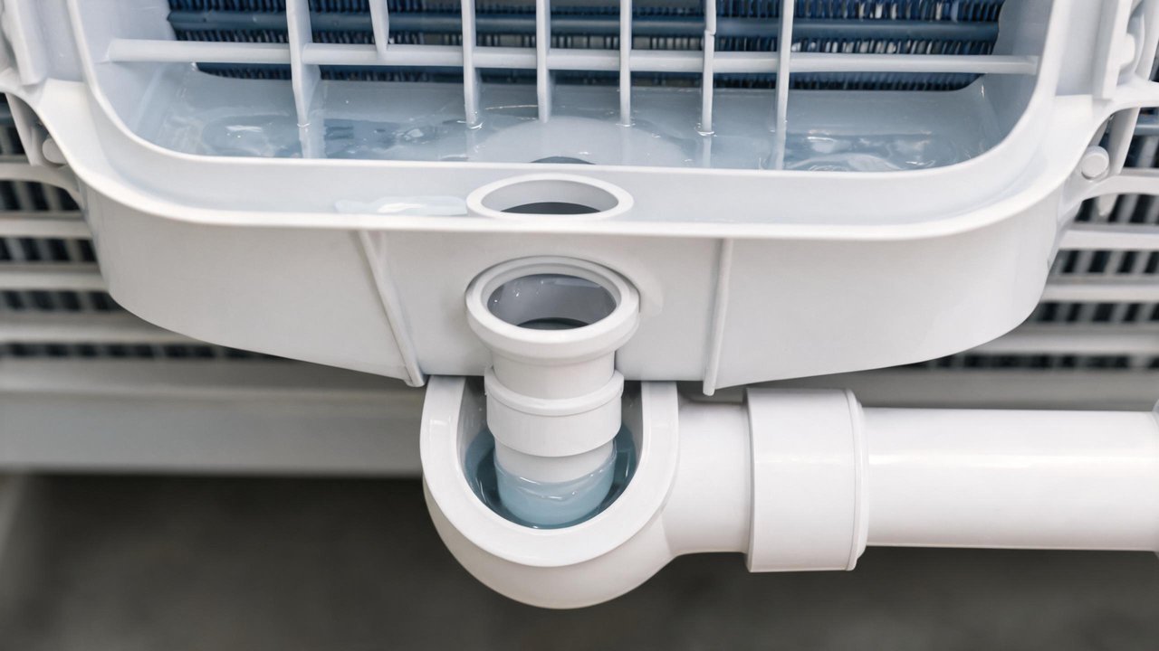 冷风机接水盘与存水弯排水管道