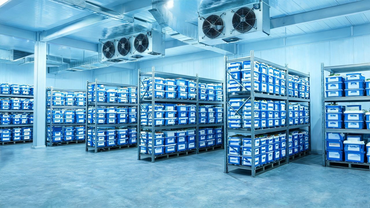 社区团购冷库内部全景