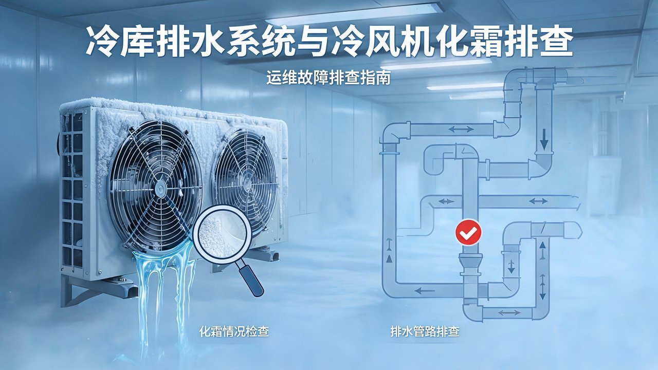 冷库排水排查现场
