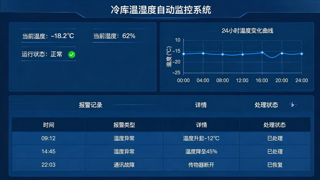 冷库温湿度自动监控系统