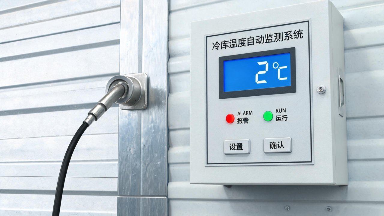 冷库温度自动监测传感器与报警控制箱