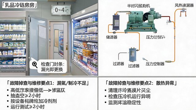 乳品冷库常见故障排查与维修要点