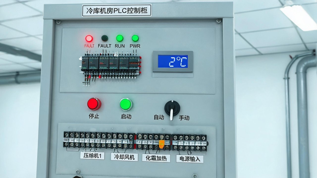 PLC控制柜面板与指示灯