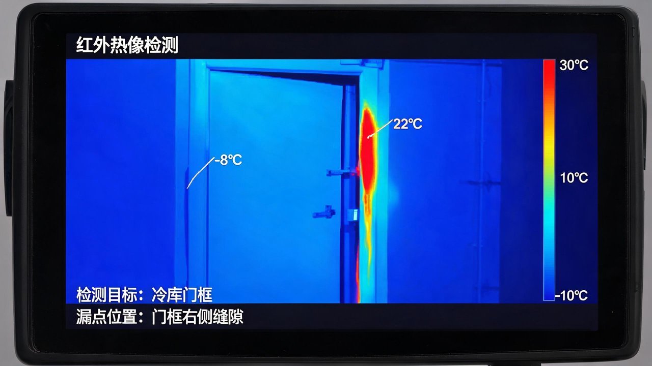 红外热像仪检测门框漏热点