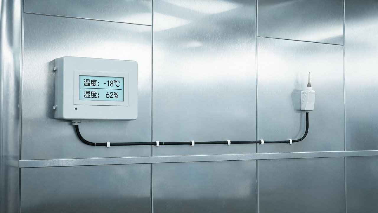 温湿度监控面板与传感器布线