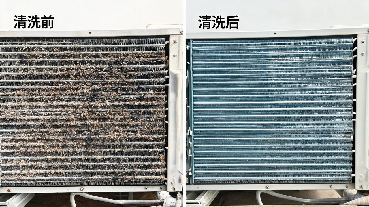 制冷机组与冷凝器,散热清洗对比