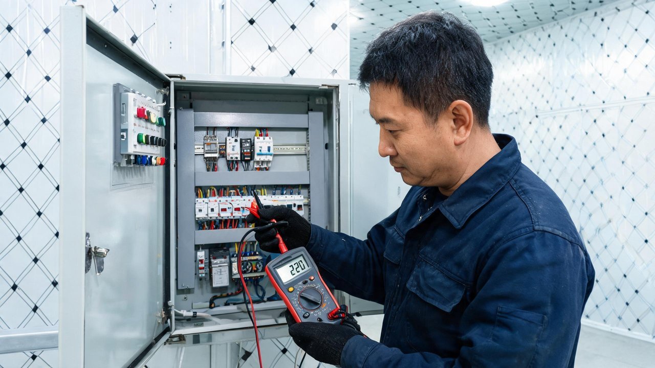 维修师傅检修控制柜