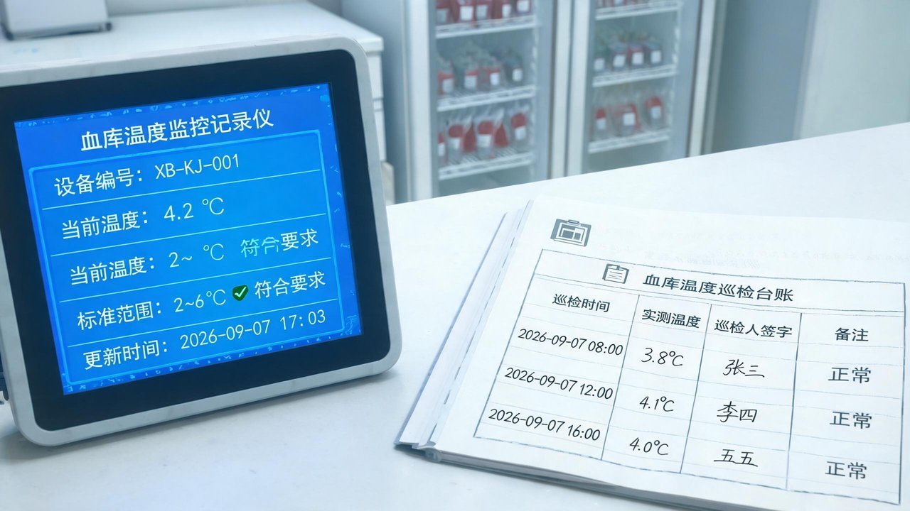 血库温度监控与巡检台账