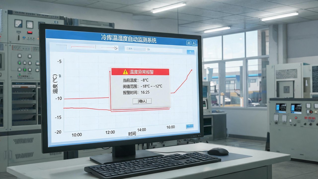 温湿度自动监测系统温度曲线与报警