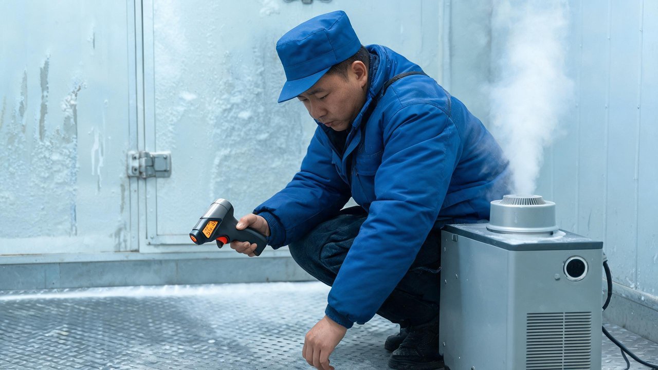维修师傅检查加湿器