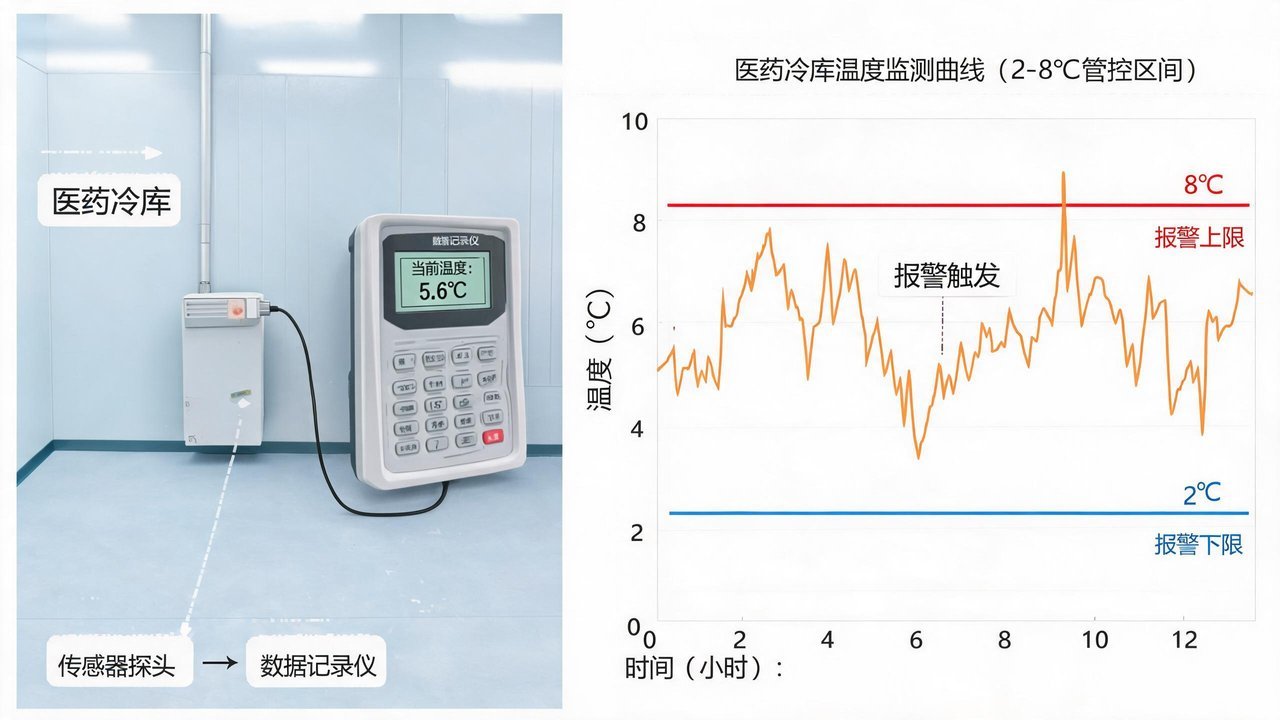 温湿度自动监测系统曲线示意