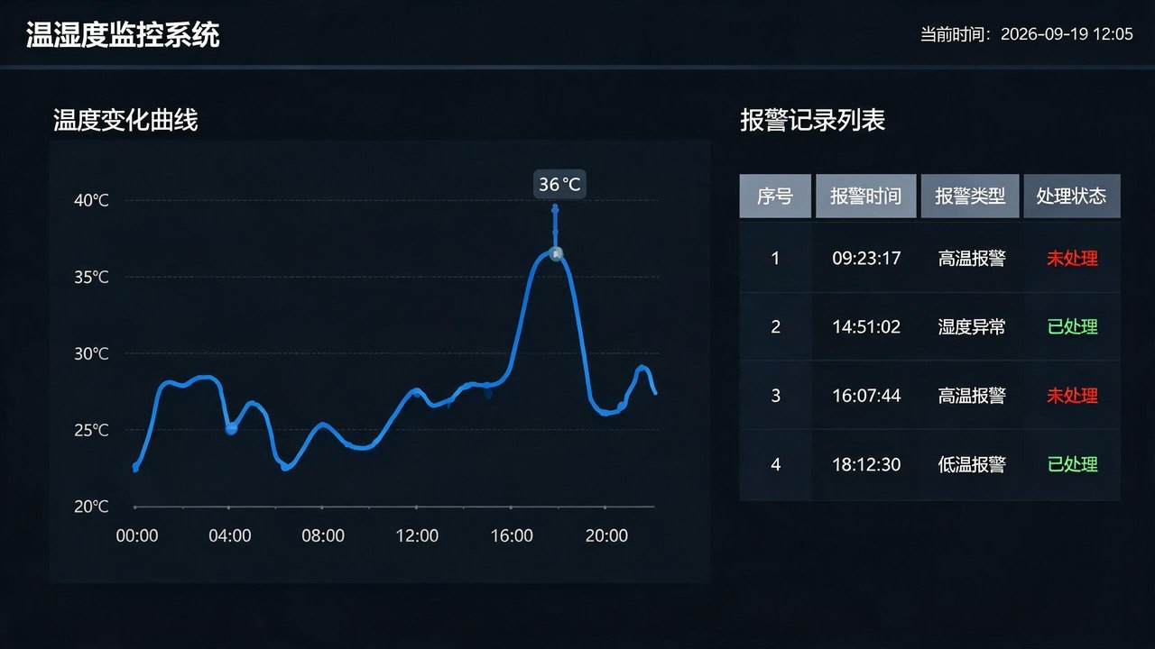 温湿度监测系统面板