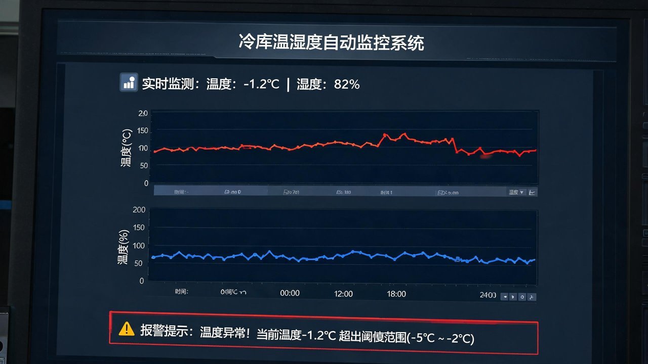 冷库温湿度自动监测系统面板
