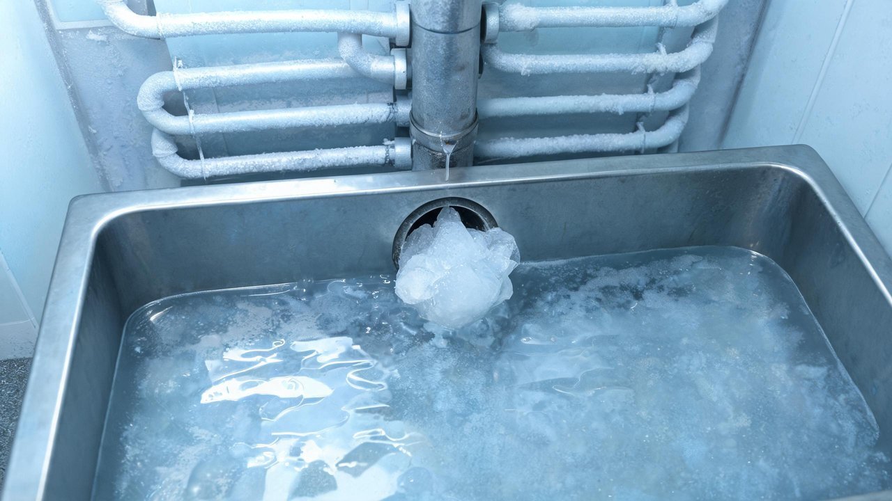 化霜排水管冰堵与接水盘积水