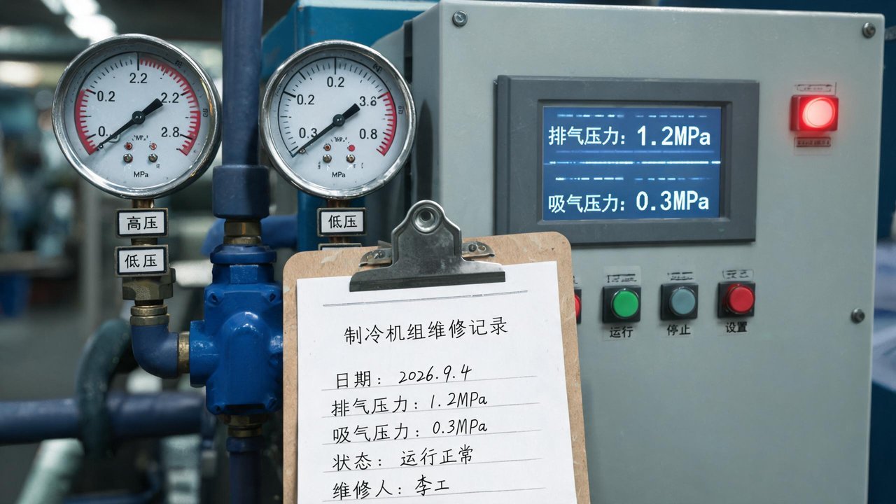 制冷机组压力与电控参数