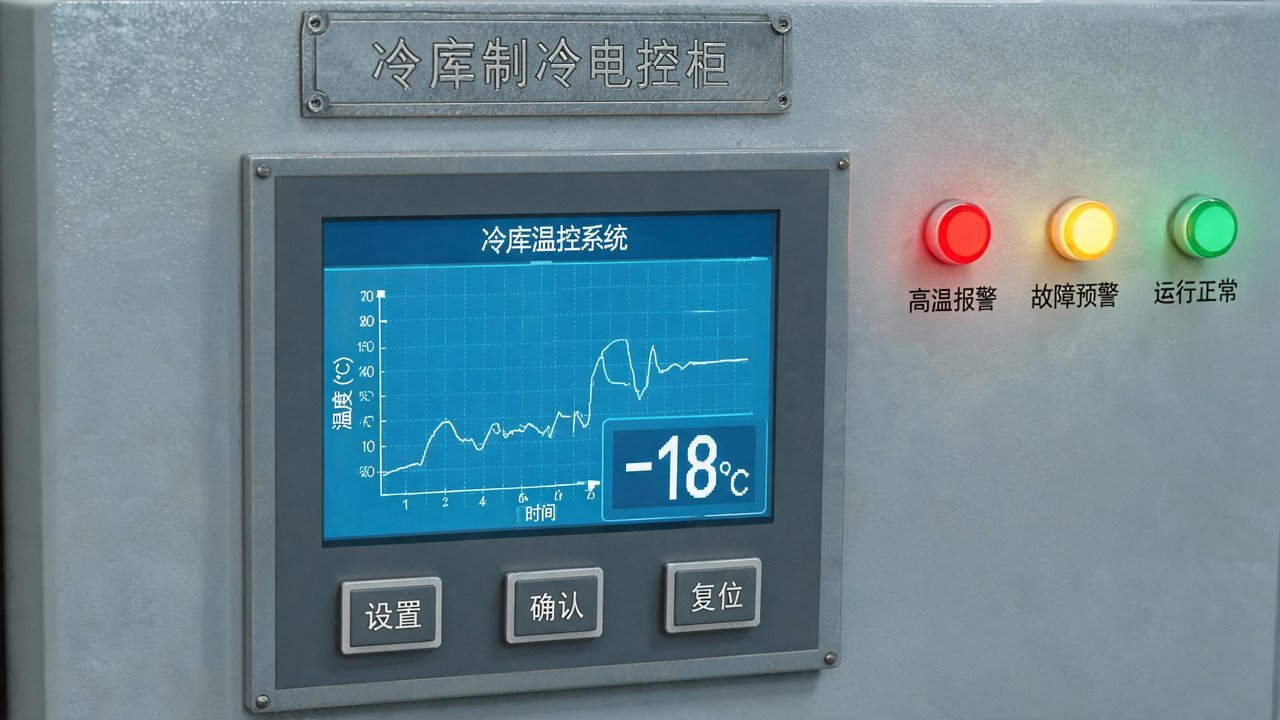 冷库温度控制面板与报警曲线