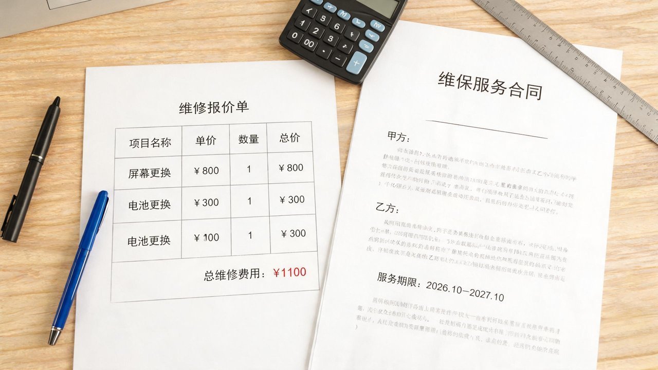 维修报价单与维保合同