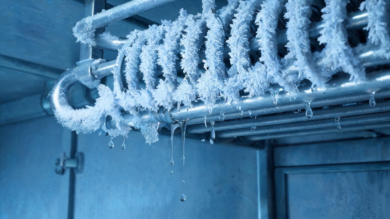 蒸发器结霜与化霜滴水