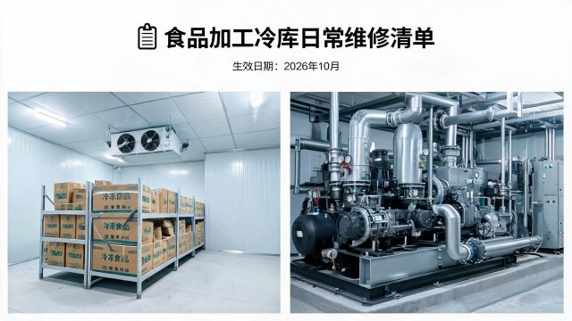 食品加工冷库日常维修清单：日、周、月、季该做什么，一次讲全