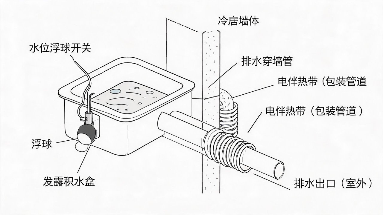 积水盘与排水穿墙管结构