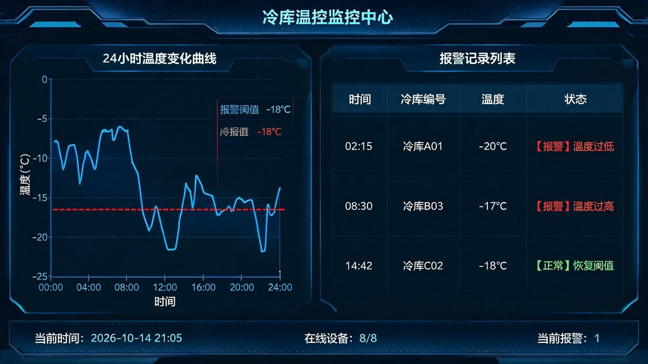 24小时温控监控曲线