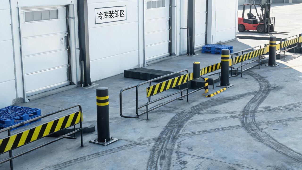 冷库装卸区防撞护栏与防撞柱
